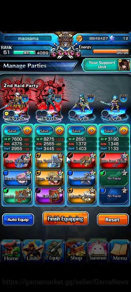 Grand Summoners Accounts Global|Rank 51|9 Ascend|InumutaTW,UP Roy,S MiyuTW, image 3