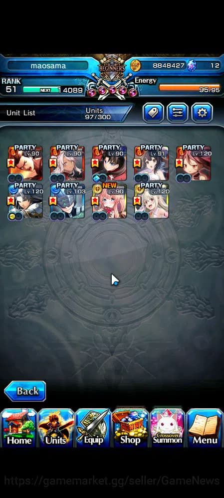 Grand Summoners Accounts Global|Rank 51|9 Ascend|InumutaTW,UP Roy,S MiyuTW, image 4