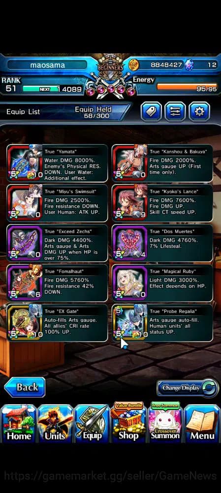 Grand Summoners Accounts Global|Rank 51|9 Ascend|InumutaTW,UP Roy,S MiyuTW, image 5