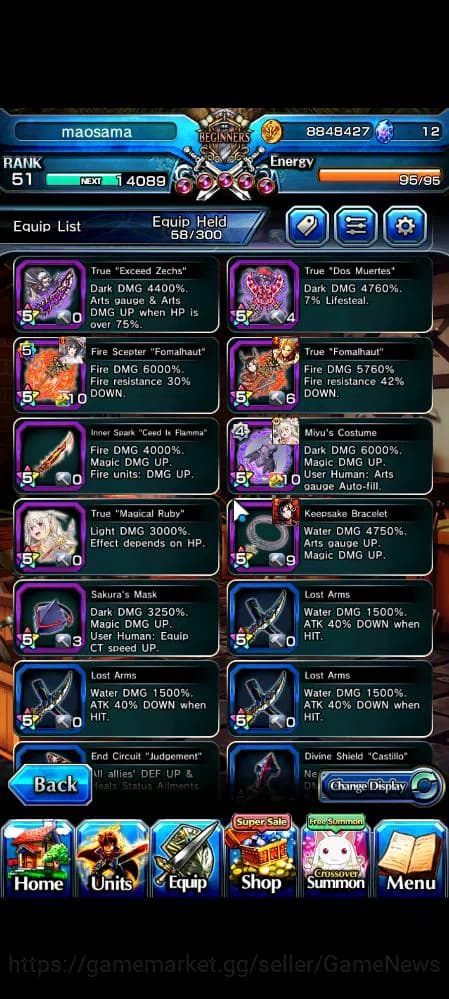 Grand Summoners Accounts Global|Rank 51|9 Ascend|InumutaTW,UP Roy,S MiyuTW, image 9