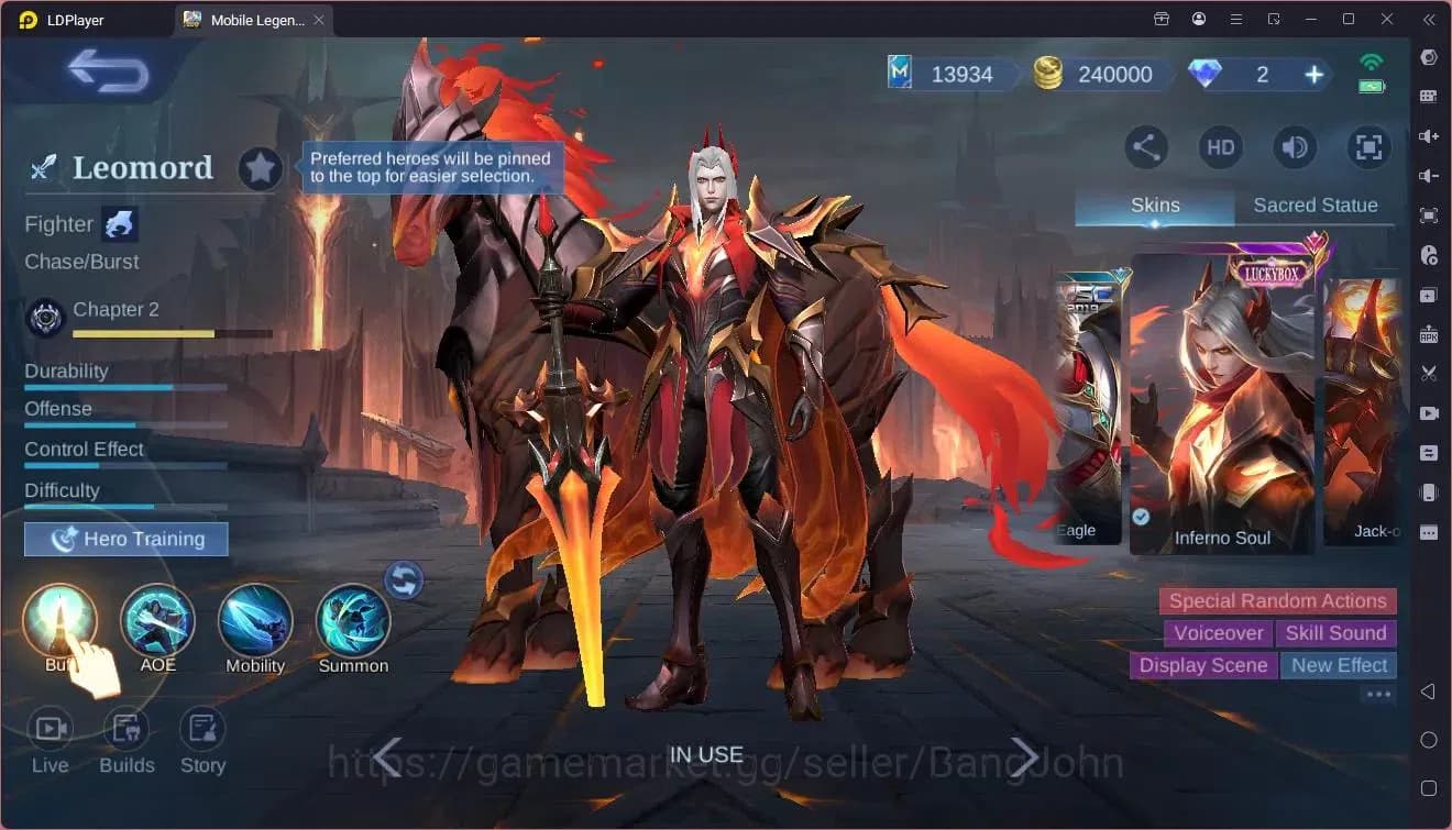 Mobile Legends: Bang Bang Accounts Global|Hero 132|Skin 380|Exalted|Legend Freya,Sabe image 1