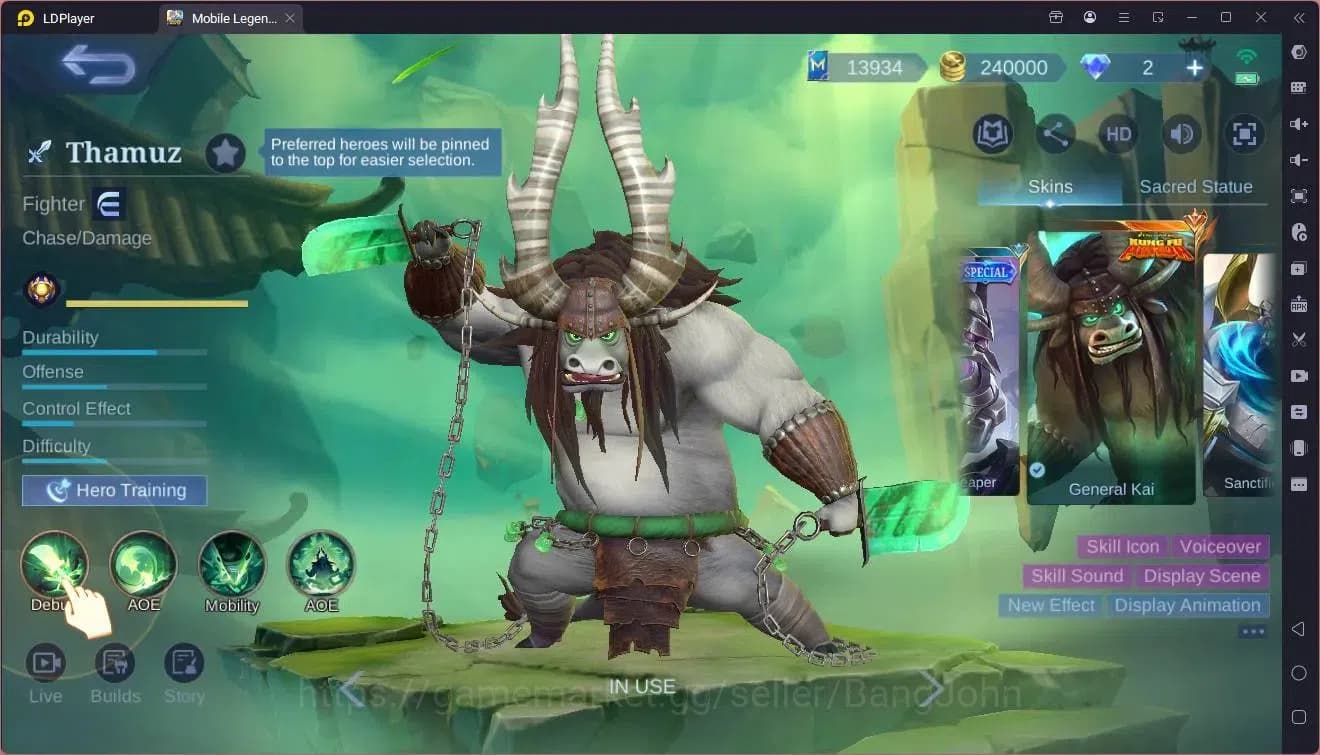 Mobile Legends: Bang Bang Accounts Global|Hero 132|Skin 380|Exalted|Legend Freya,Sabe image 3
