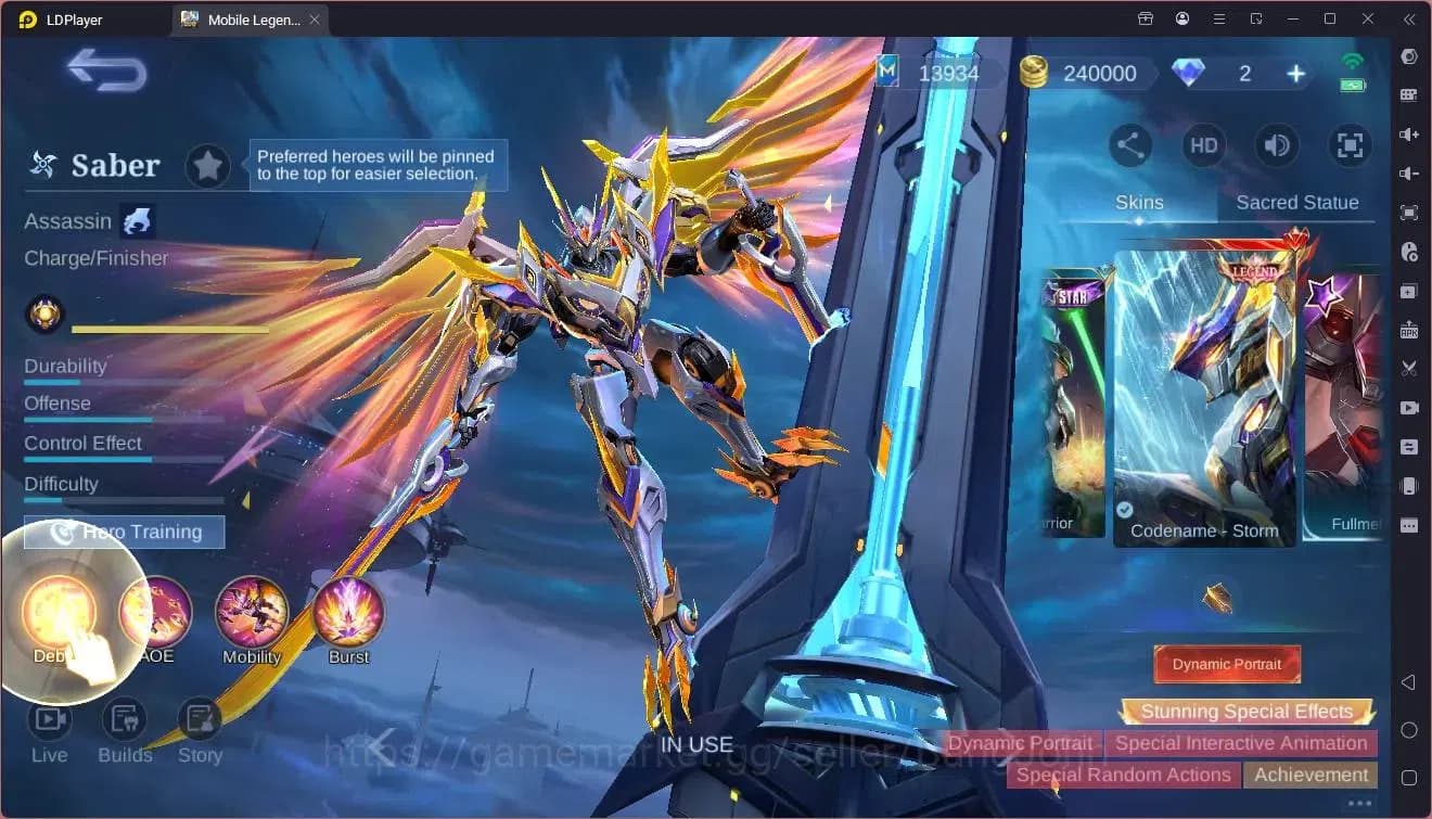 Mobile Legends: Bang Bang Accounts Global|Hero 132|Skin 380|Exalted|Legend Freya,Sabe image 7