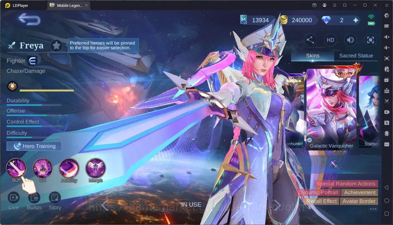 Mobile Legends: Bang Bang Accounts Global|Hero 132|Skin 380|Exalted|Legend Freya,Sabe image 8
