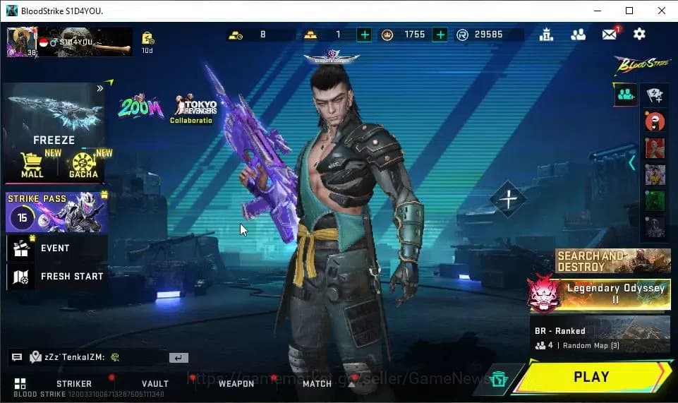 Blood Strike Accounts ASIA|4 ULTRA[ETHAN,Spear Lv2,FN2000 Lv4,Vector Lv2 image 1