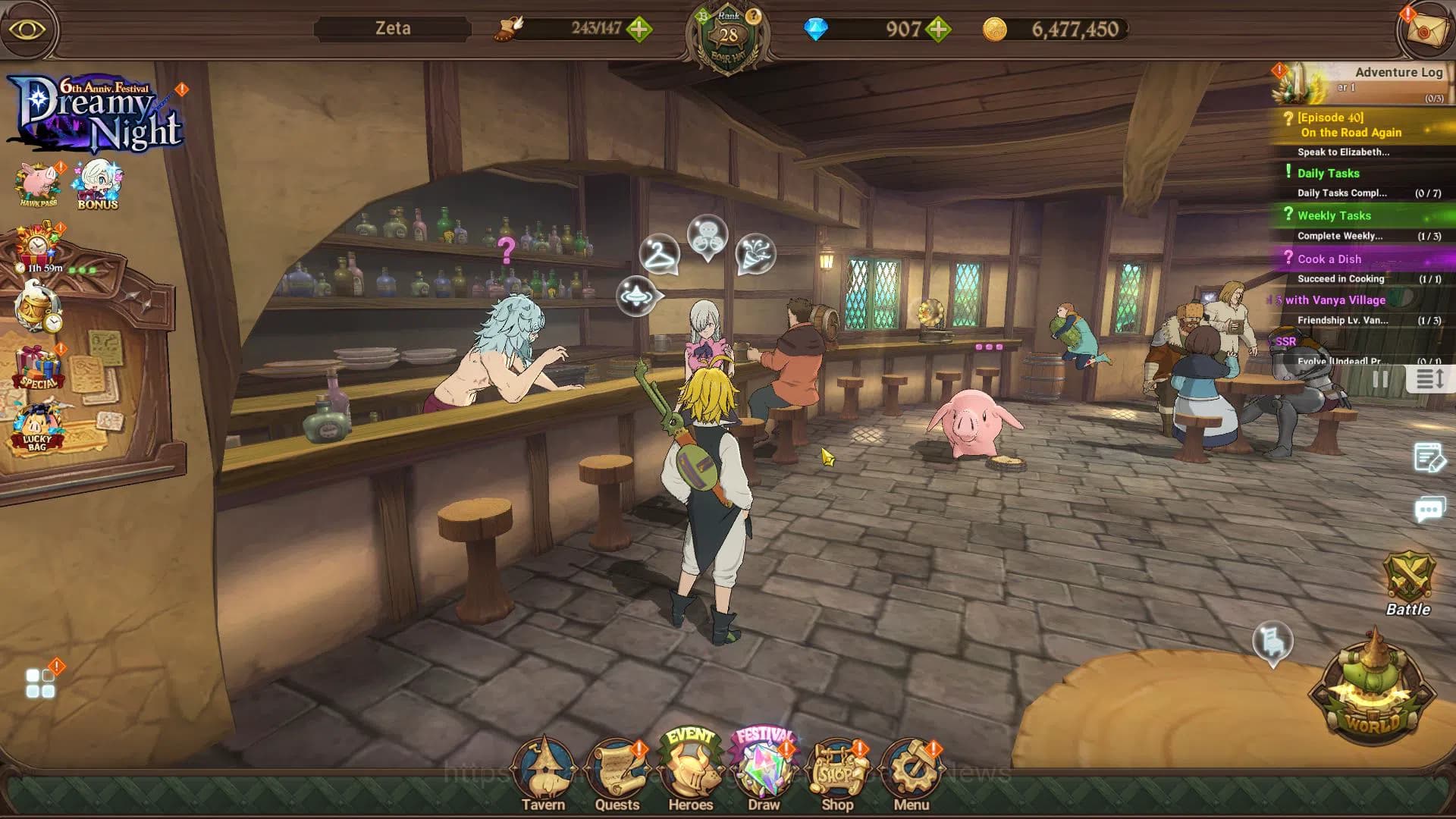 The Seven Deadly Sins: Grand Cross Accounts Global|1 M CC|Starter Ch4|907 Dm|1 UR + Collab FF image 1