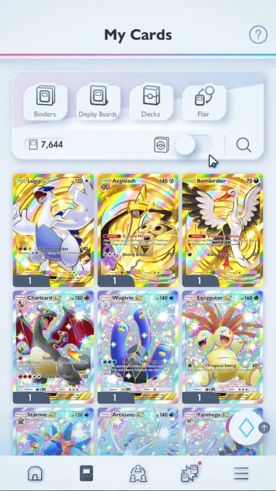 Pokémon TCG Pocket Accounts EN 7,6K Card|151 EX|3 Crown [Lugia,Aegislash,Bombi image 1