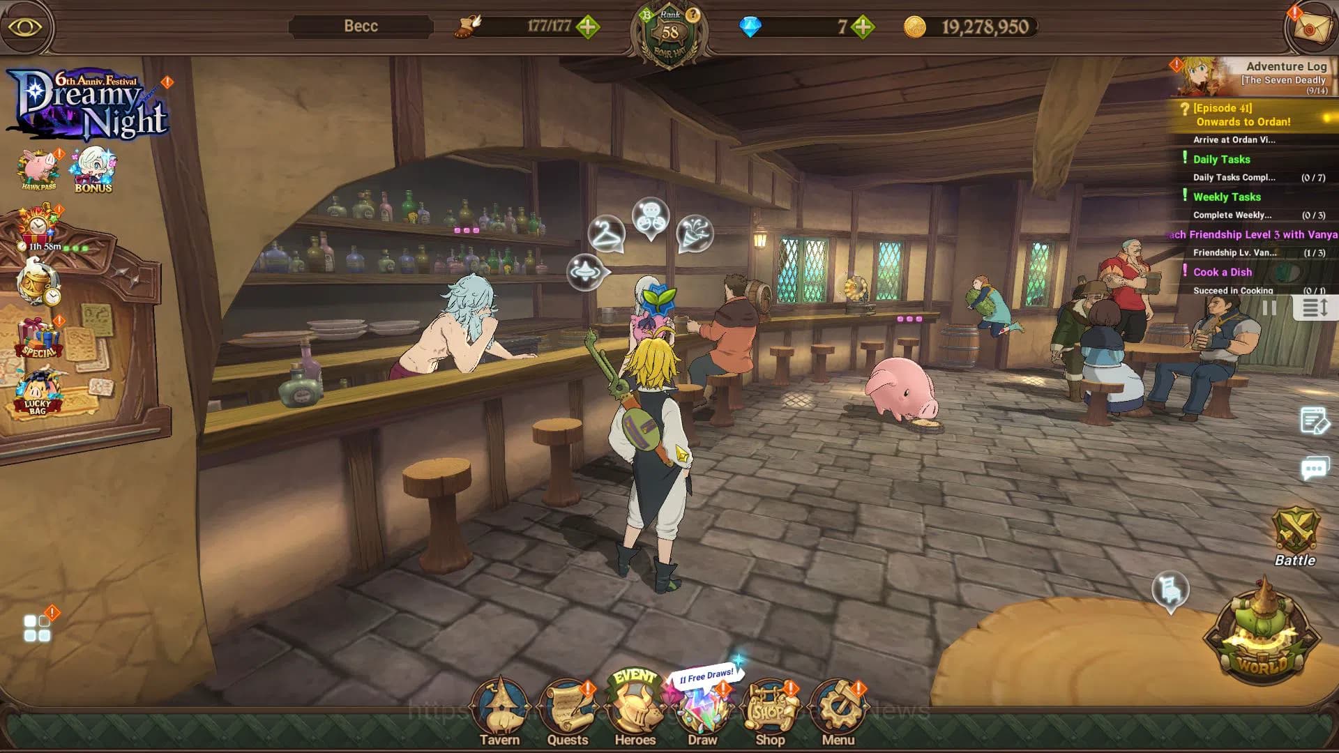 The Seven Deadly Sins: Grand Cross Accounts Global|1 M CC|Starter Ch4| 4 UR | Salos, ODK2/6, A image 1