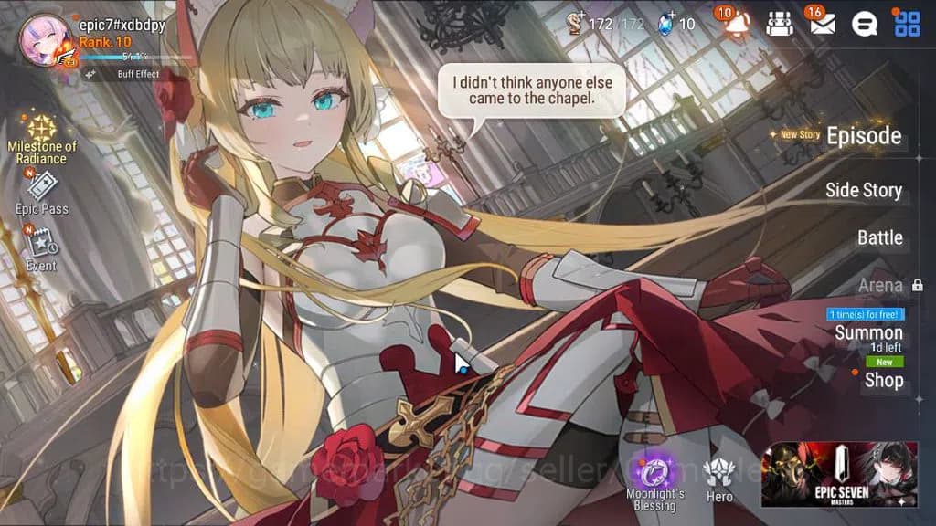 Epic Seven Accounts GLOBAL UNVERIF|New Era|2 ML(LOT Scales,Hellion Lua image 1