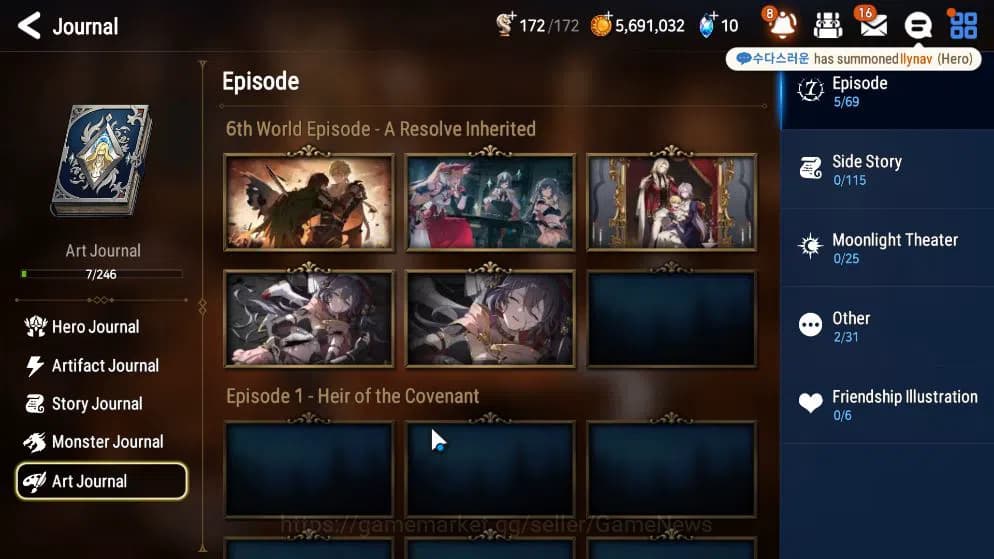 Epic Seven Accounts GLOBAL UNVERIF|New Era|2 ML(LOT Scales,Hellion Lua image 14