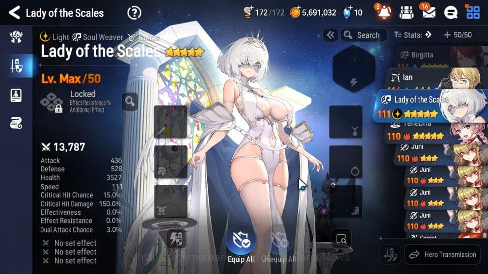 Epic Seven Accounts GLOBAL UNVERIF|New Era|2 ML(LOT Scales,Hellion Lua image 2