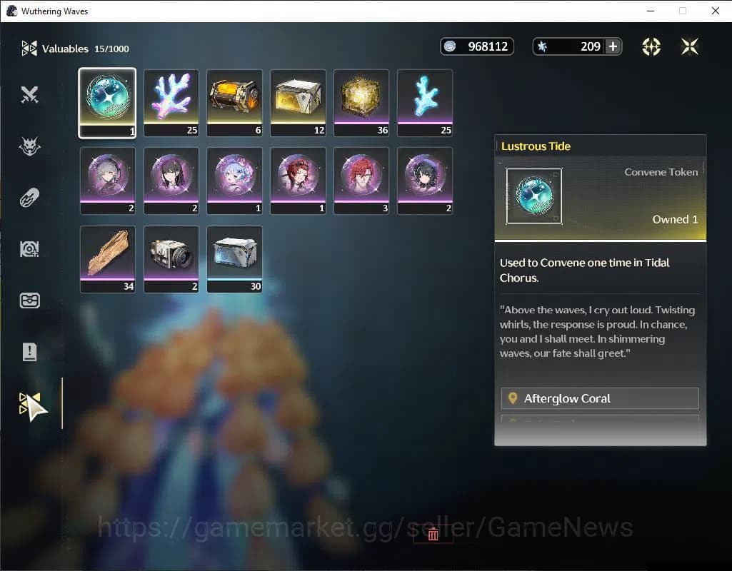 Wuthering Waves Accounts SEA | UL 20 | 1 Limited | Sigrika | MC Male | Data image 10