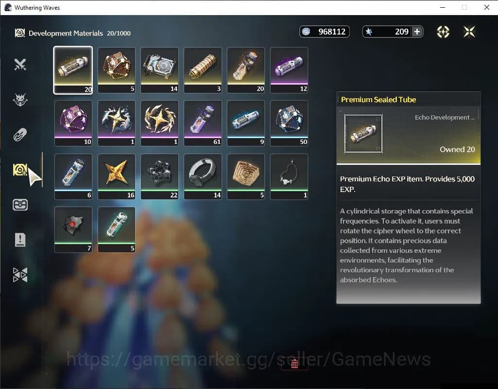 Wuthering Waves Accounts SEA | UL 20 | 1 Limited | Sigrika | MC Male | Data image 12