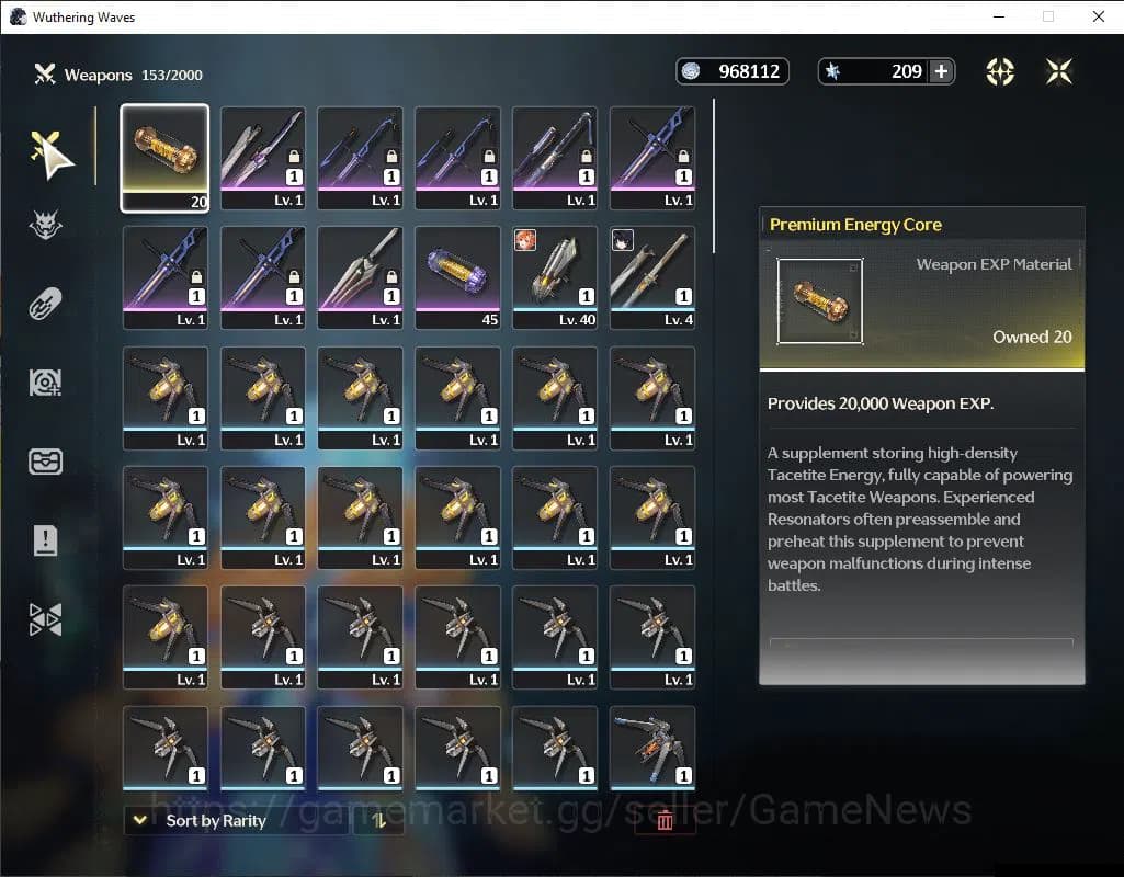 Wuthering Waves Accounts SEA | UL 20 | 1 Limited | Sigrika | MC Male | Data image 14