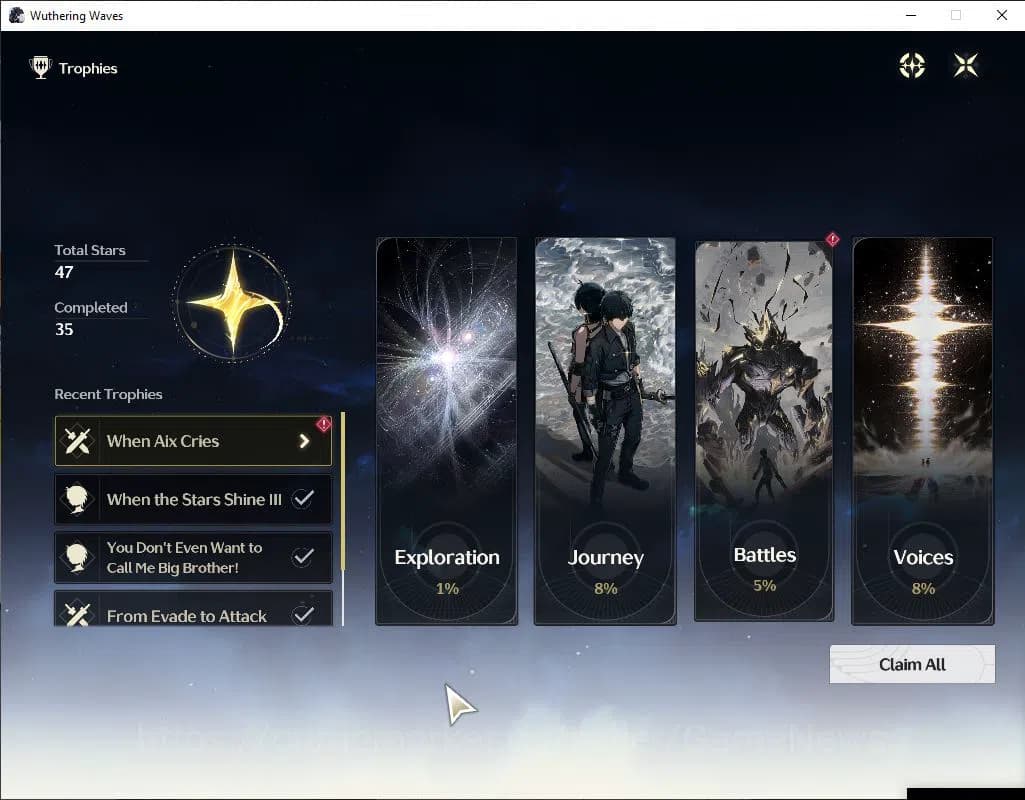 Wuthering Waves Accounts SEA | UL 20 | 1 Limited | Sigrika | MC Male | Data image 9