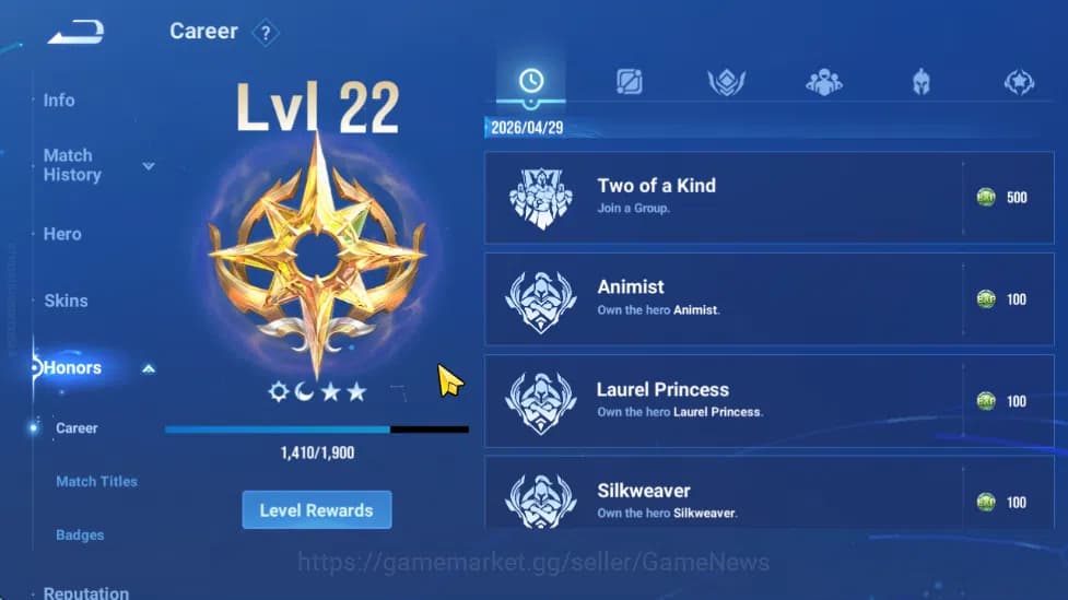 Honor of Kings Accounts Hero 38 Skin 12|Starter with Legend Skin Selectio image 5