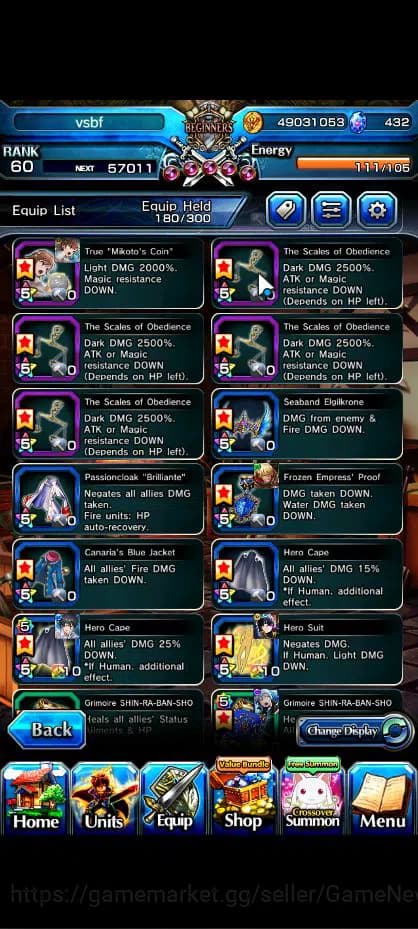 Grand Summoners Accounts Global|Rank 60|20 Ascend| ToumaTW,RimuruTW,MisakaT image 11