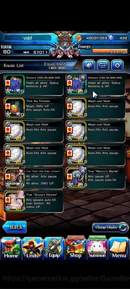 Grand Summoners Accounts Global|Rank 60|20 Ascend| ToumaTW,RimuruTW,MisakaT image 12
