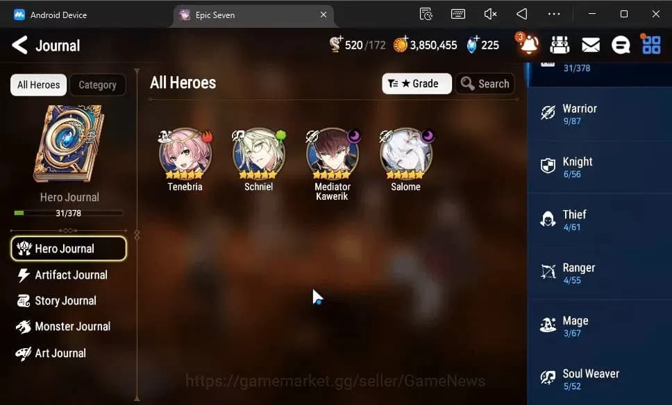 Epic Seven Accounts GLOBAL Unverif|New Era|2 ML(Salome,Mediator Kaweri image 6