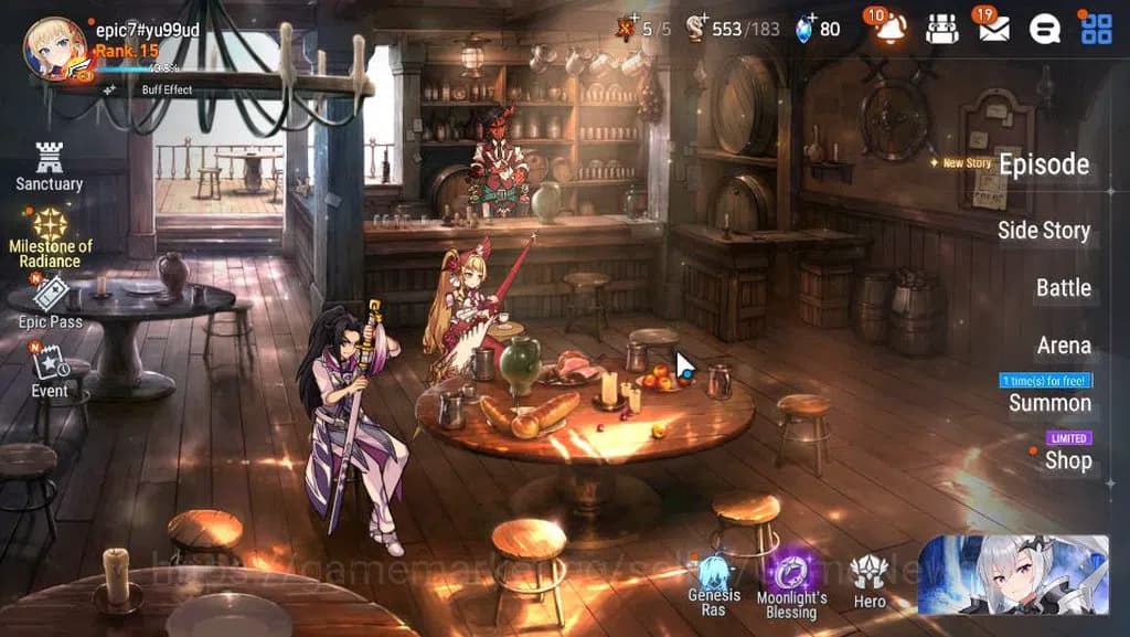 Epic Seven Accounts GLOBAL Unverif |New Era| 2 ML (LOT Scales,DB Senya image 1