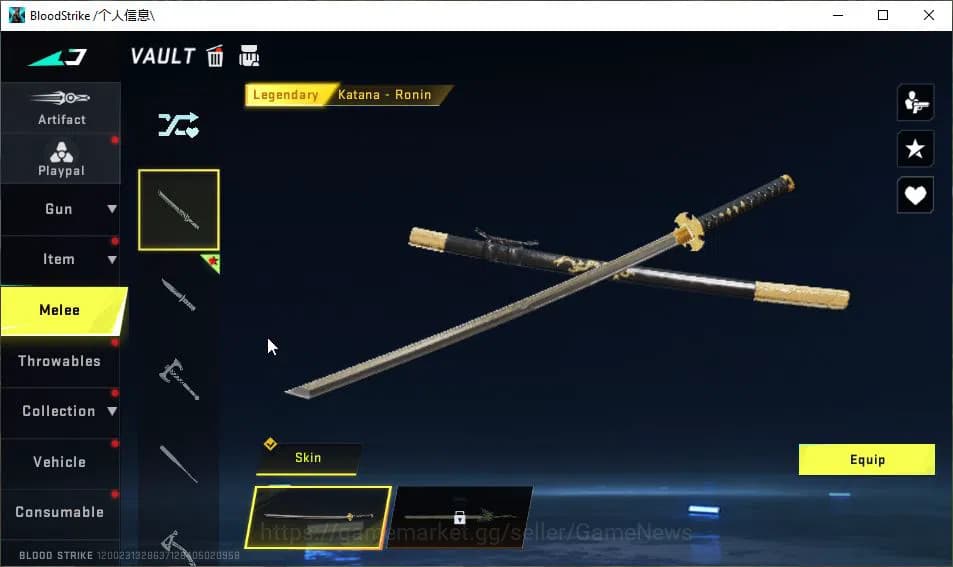 Blood Strike Accounts ASIA|Melee ULTRA Kukri-Nexora|Legendary Katana|5 L image 11