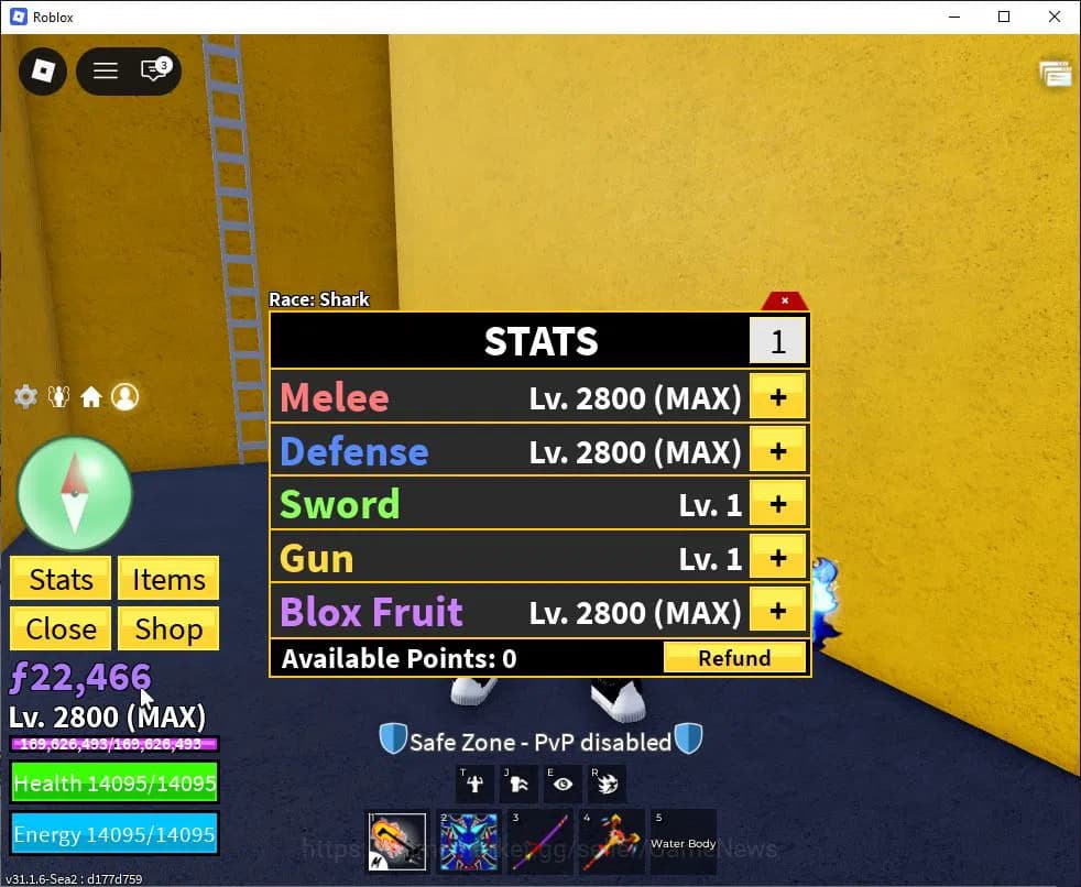 Roblox Accounts Blox Fruit |MAX Lv2800| 173K Beli 22K Frag| 1 Myth image 1