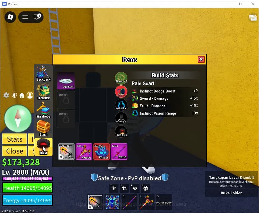 Roblox Accounts Blox Fruit |MAX Lv2800| 173K Beli 22K Frag| 1 Myth image 6