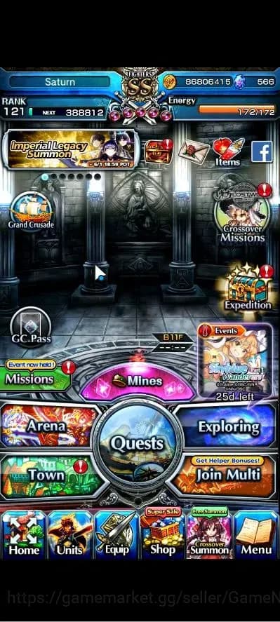 Grand Summoners Accounts Global|Rank 121|19 Ascend+2 TW|[Inumuta,Saitama,Mo image 1