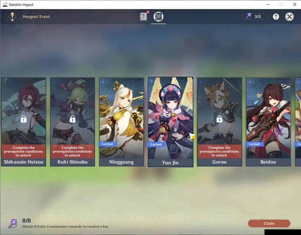 Genshin Impact Accounts ASIA|AR 53|5 Limited+3(*5Weapon)|HutaoC1+Sign,Colu image 14