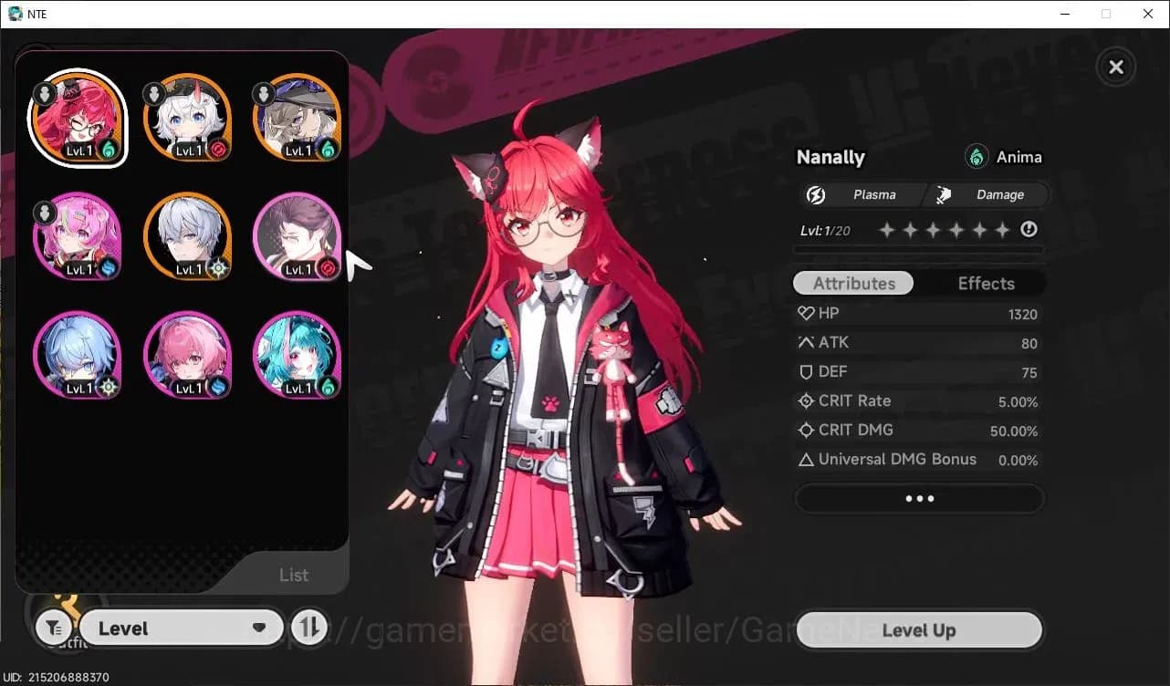 Neverness to Everness Accounts GLOBAL EU|HL 3|3 SSR Limited Nanally, Jiuyan, Saki image 1