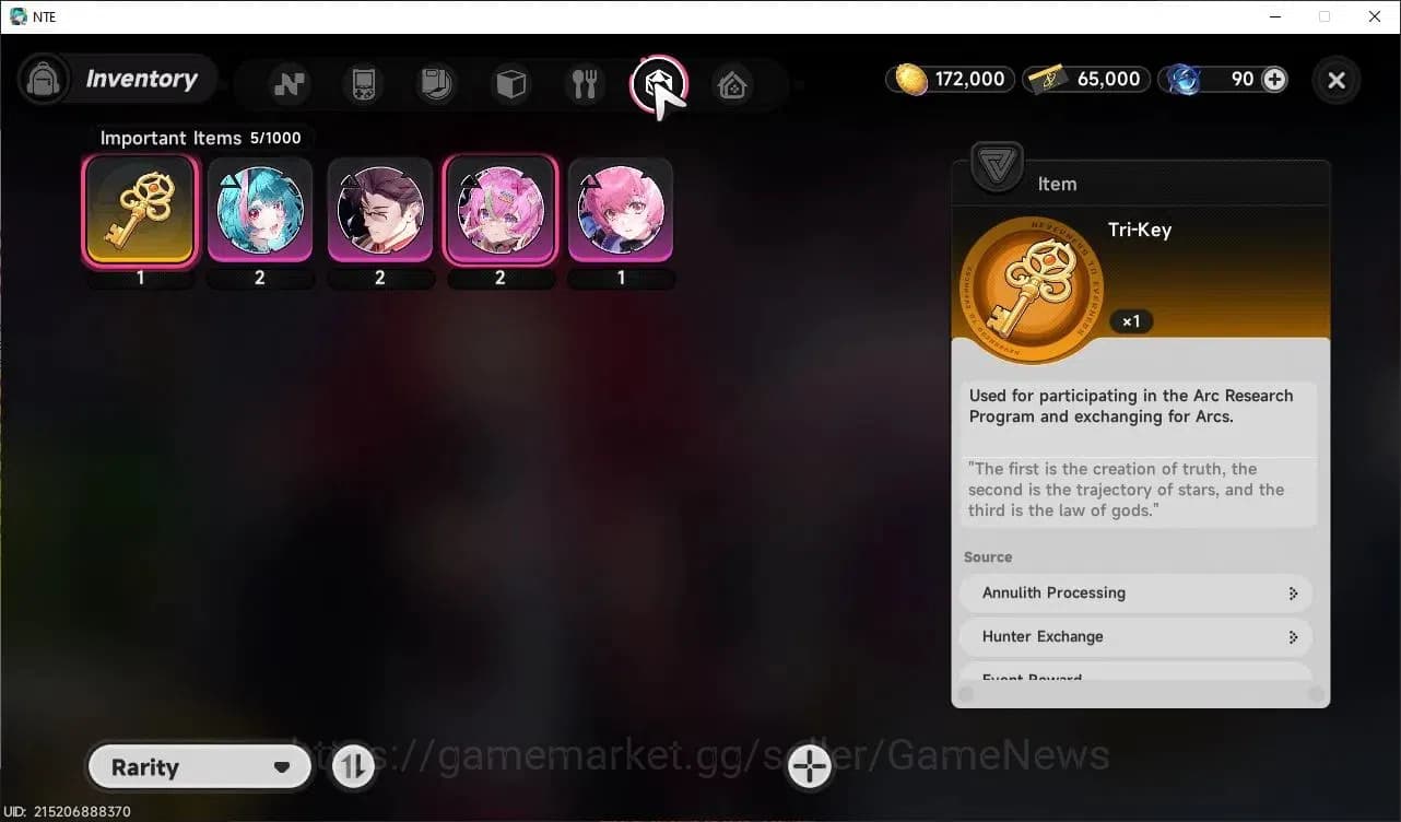 Neverness to Everness Accounts GLOBAL EU|HL 3|3 SSR Limited Nanally, Jiuyan, Saki image 10