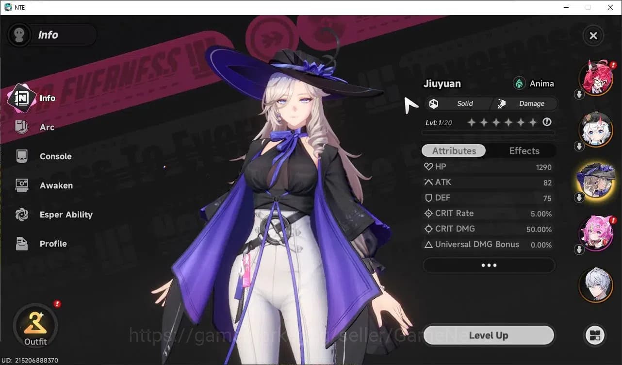 Neverness to Everness Accounts GLOBAL EU|HL 3|3 SSR Limited Nanally, Jiuyan, Saki image 2