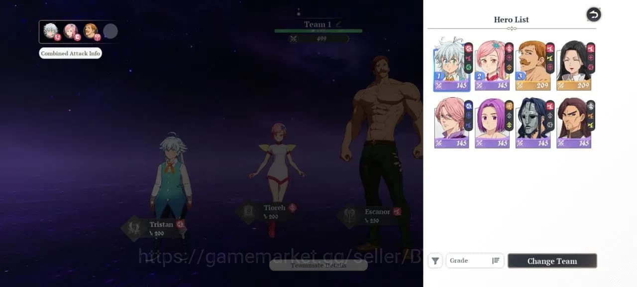 The Seven Deadly Sins: Origin Accounts NA East | Fresh Starter Lvl 2 |2 SSR| Escanor, Gui image 5