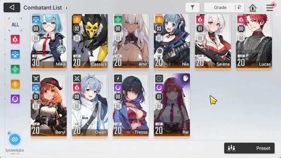 Chaos Zero Nightmare Accounts GLOBAL Lv30|6 SSR[Diana,Nine,Narja,Tiphera,Yuki,Kh image 4