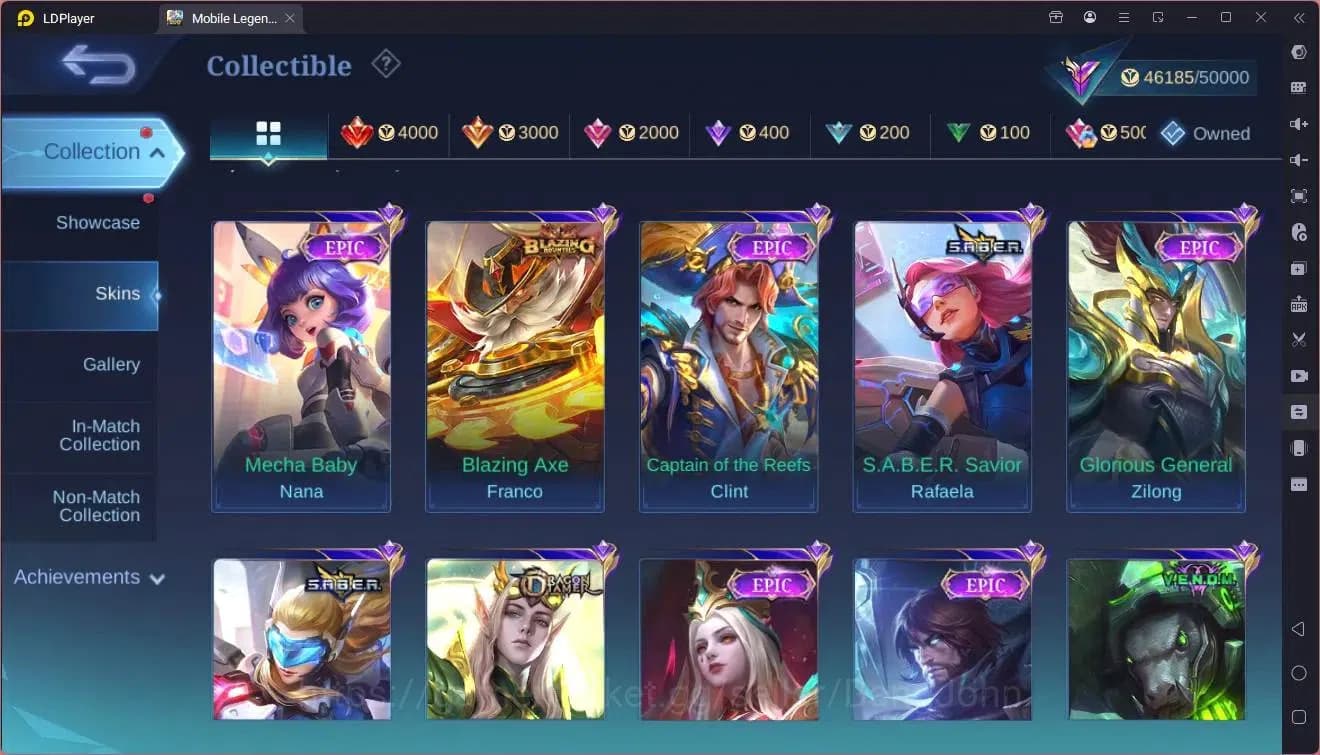 Mobile Legends: Bang Bang Accounts Global|Hero 110|Skin 189|Renowned|KOF Karina|CC Na image 11