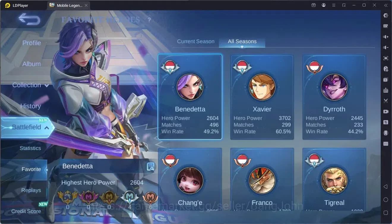 Mobile Legends: Bang Bang Accounts Global|Hero 110|Skin 189|Renowned|KOF Karina|CC Na image 17