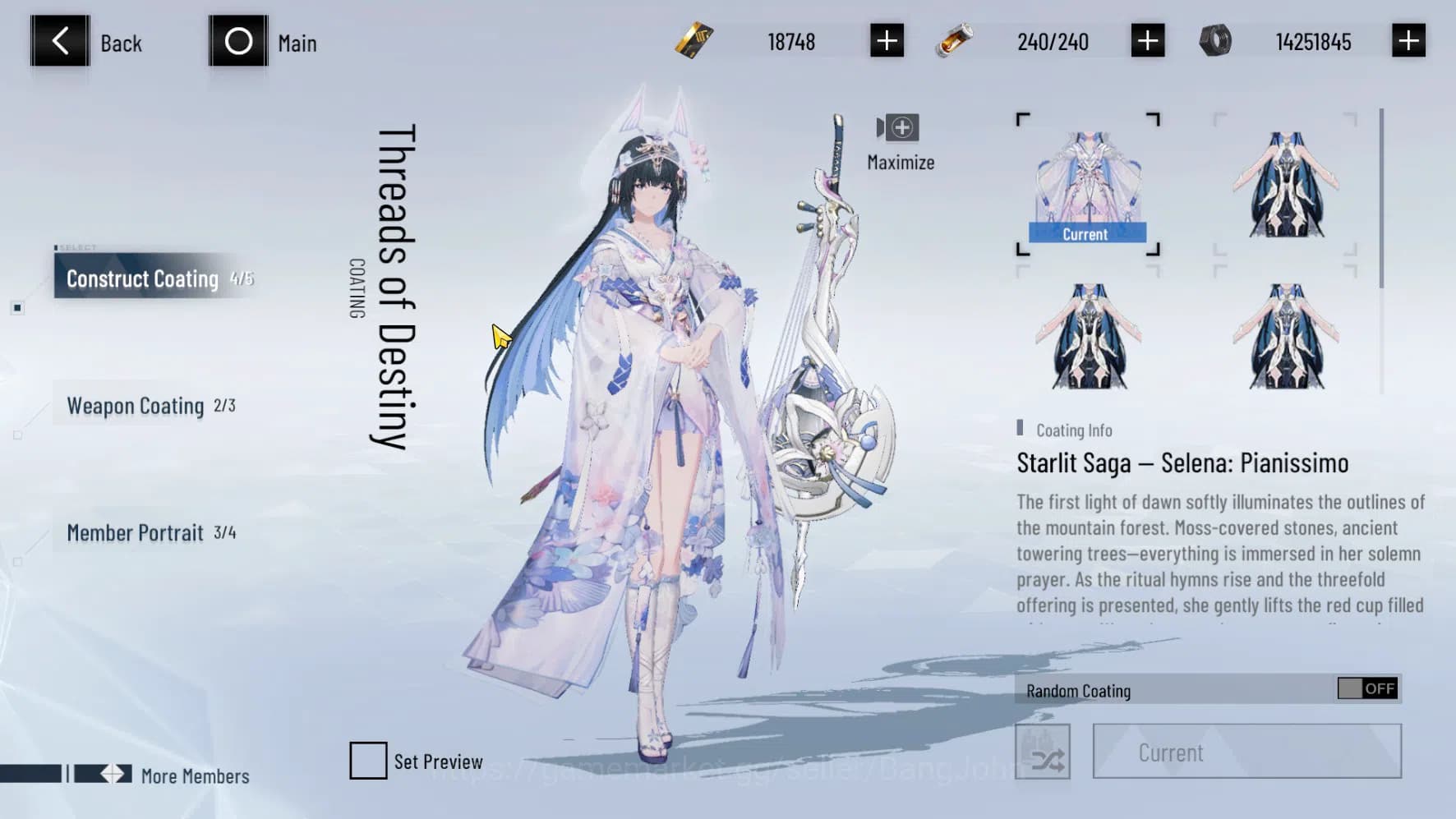 Punishing: Gray Raven Accounts ASIA PACIFIC | LEVEL 89 | Selena Destiny Skin | Lu image 3