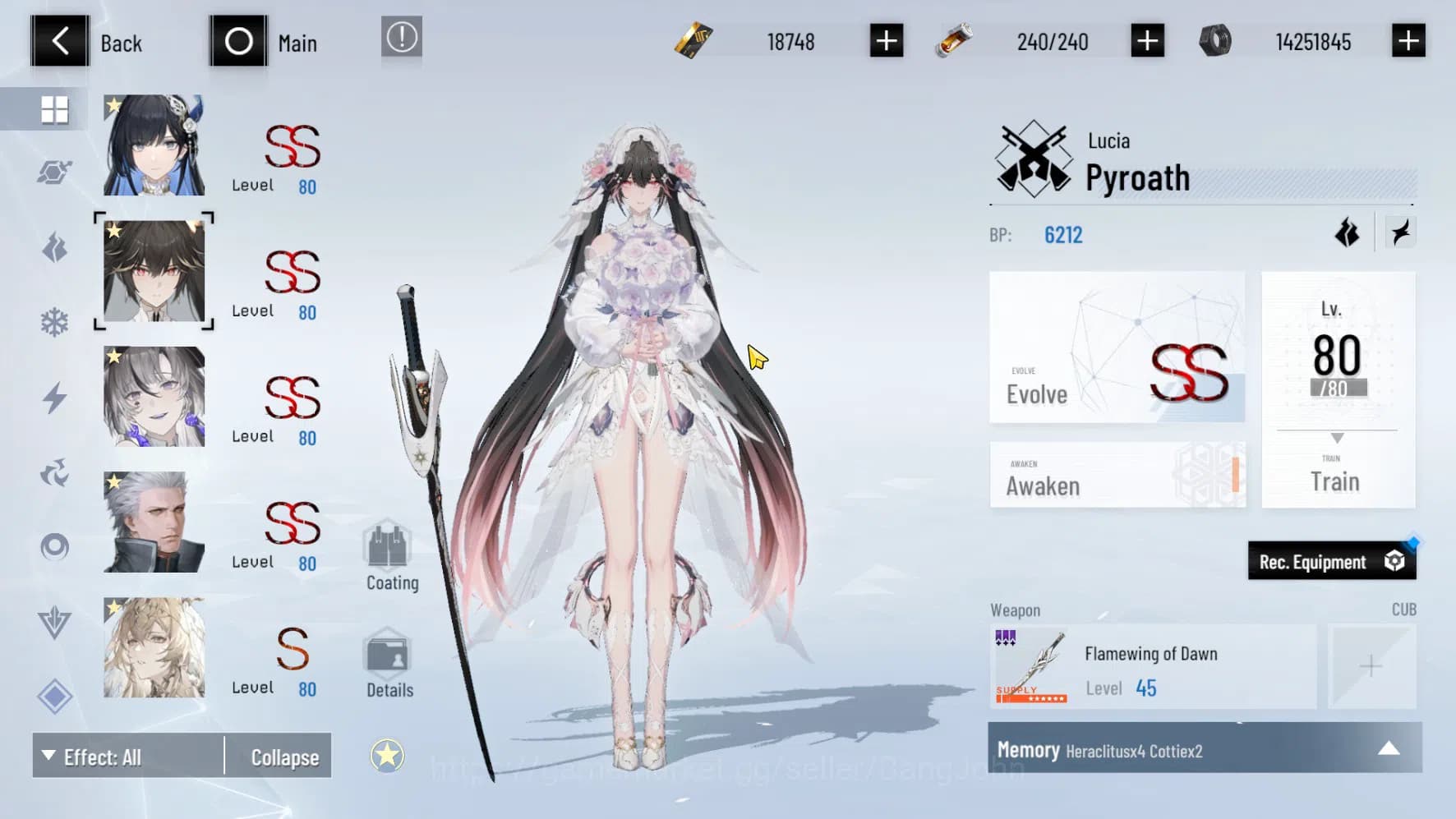 Punishing: Gray Raven Accounts ASIA PACIFIC | LEVEL 89 | Selena Destiny Skin | Lu image 4