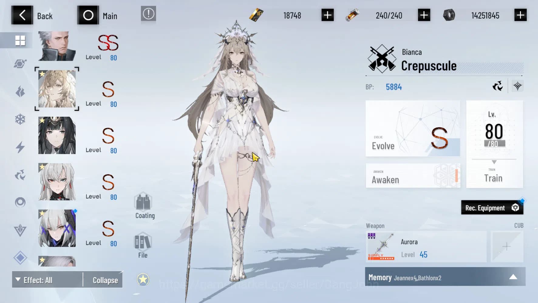 Punishing: Gray Raven Accounts ASIA PACIFIC | LEVEL 89 | Selena Destiny Skin | Lu image 8