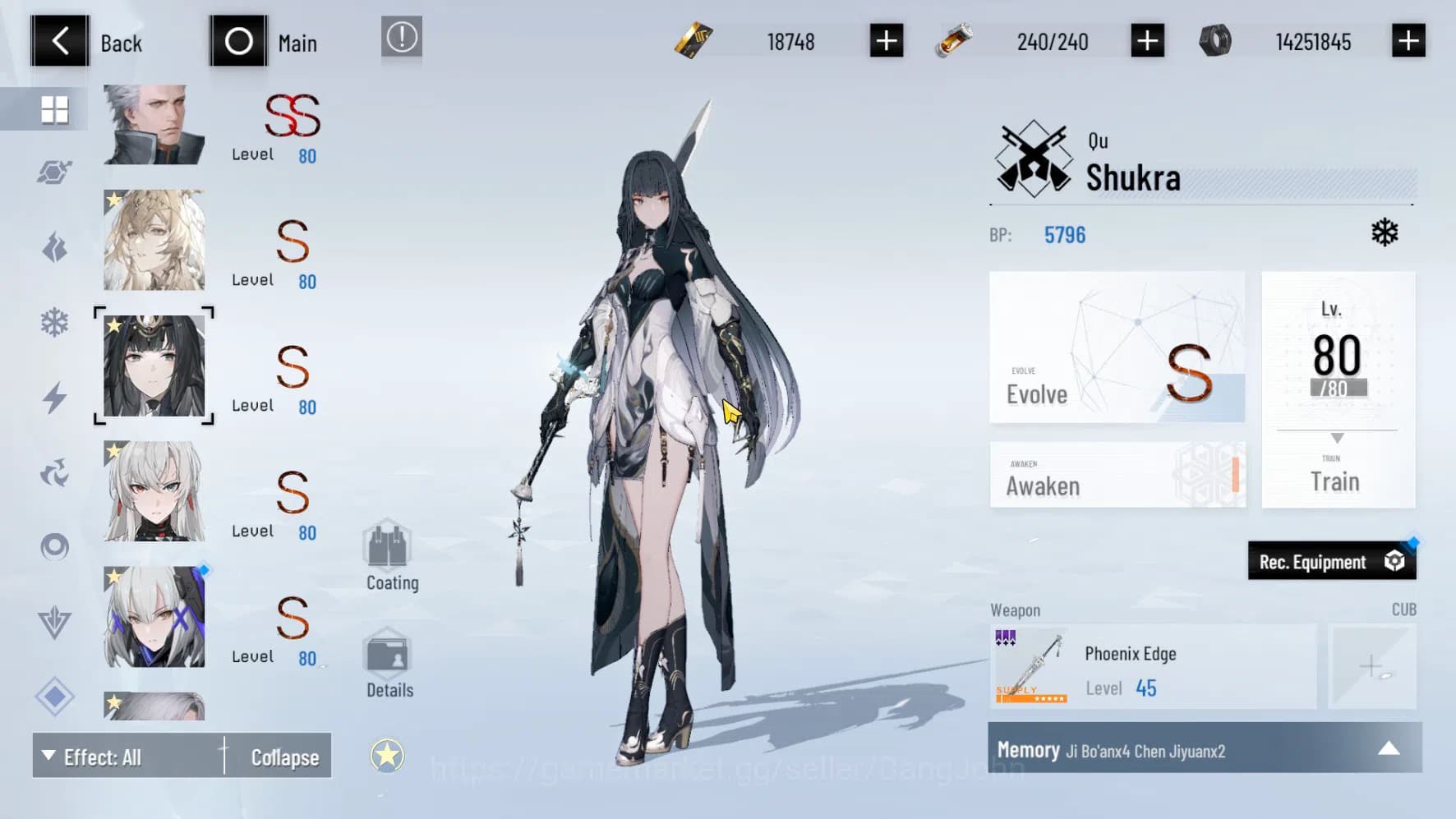 Punishing: Gray Raven Accounts ASIA PACIFIC | LEVEL 89 | Selena Destiny Skin | Lu image 9