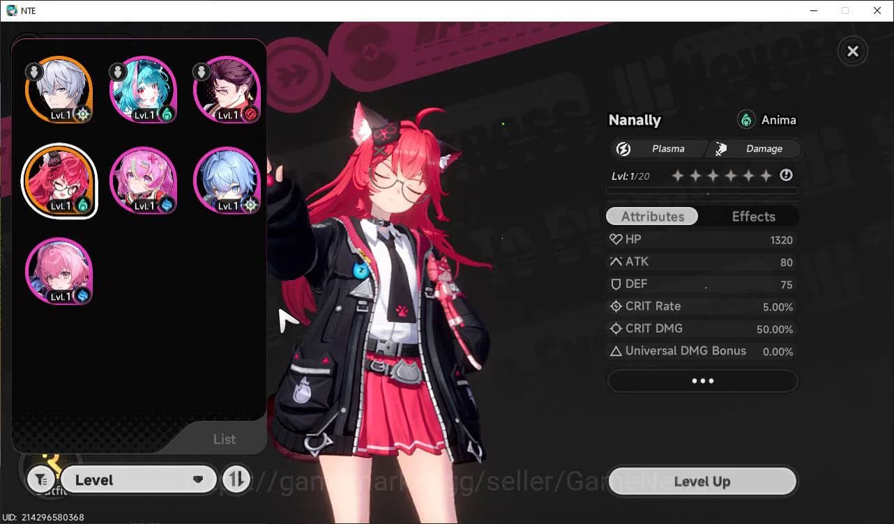 Neverness to Everness Accounts GLOBAL EU |HL 3| 1 SSR Limited Meta Nanally |5 SR image 1