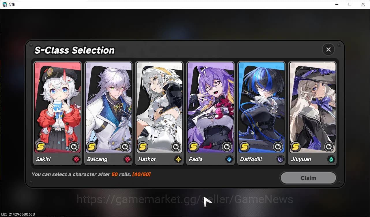 Neverness to Everness Accounts GLOBAL EU |HL 3| 1 SSR Limited Meta Nanally |5 SR image 4