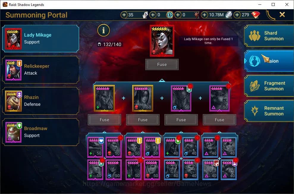 Raid: Shadow Legends Accounts Lv49 1M Power|25 Legend(Calamitus,Noldua,Ninja,Lys image 10