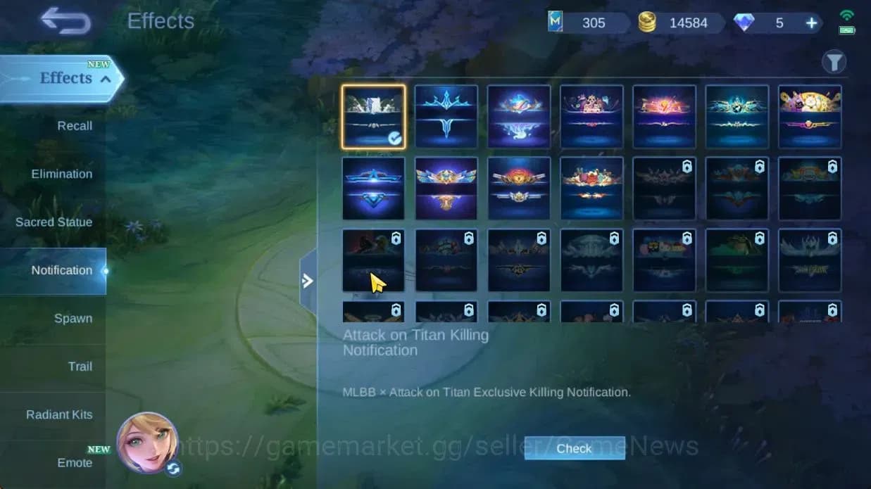 Mobile Legends: Bang Bang Accounts Hero 103|Skin 190|High Glory 73|KOF Karina,PRIME G image 18