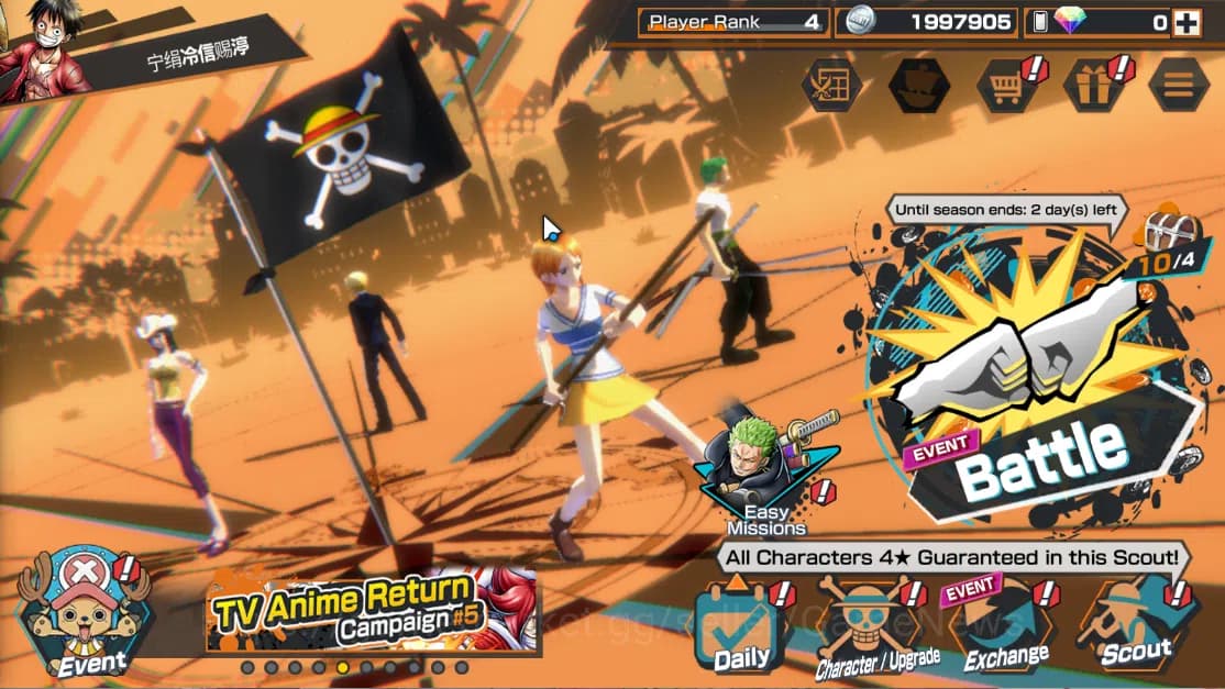 One Piece Bounty Rush Accounts Global|3EX|The Four Emperor Marshall D. Teach,Flam image 1