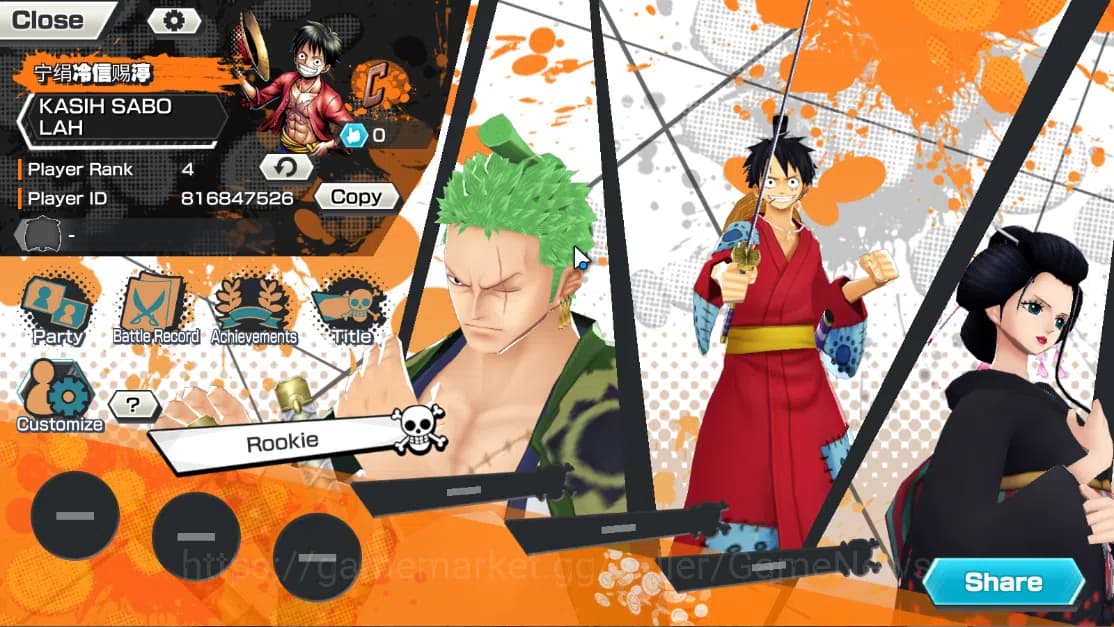 One Piece Bounty Rush Accounts Global|3EX|The Four Emperor Marshall D. Teach,Flam image 2