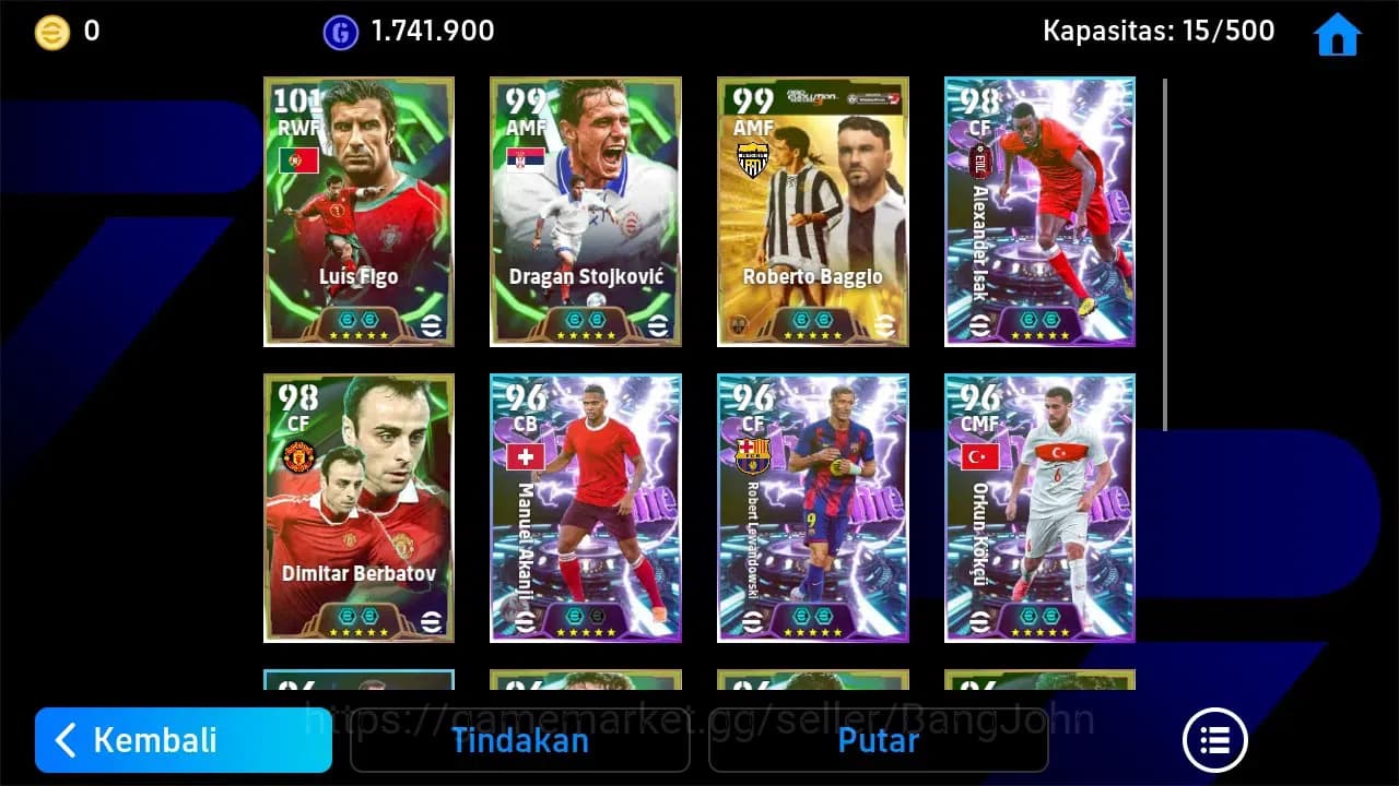 eFootball Accounts ANDROID|PW 3168|Epic L Figo, D Stojkovic| Bigtime image 3