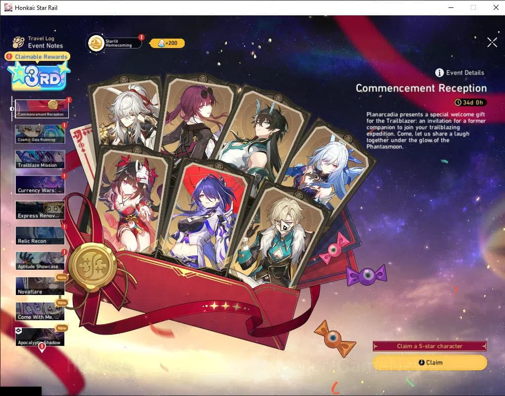 Honkai Star Rail Accounts ASIA|TL 54|Selector B5 ON+1 Golden Companion|7 Lim image 2