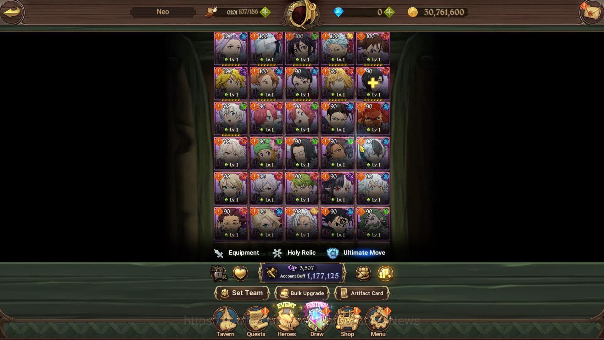 The Seven Deadly Sins: Grand Cross Accounts Global|1,1M CC|Starter Ch4|4 UR| Oppressor Demon K image 4