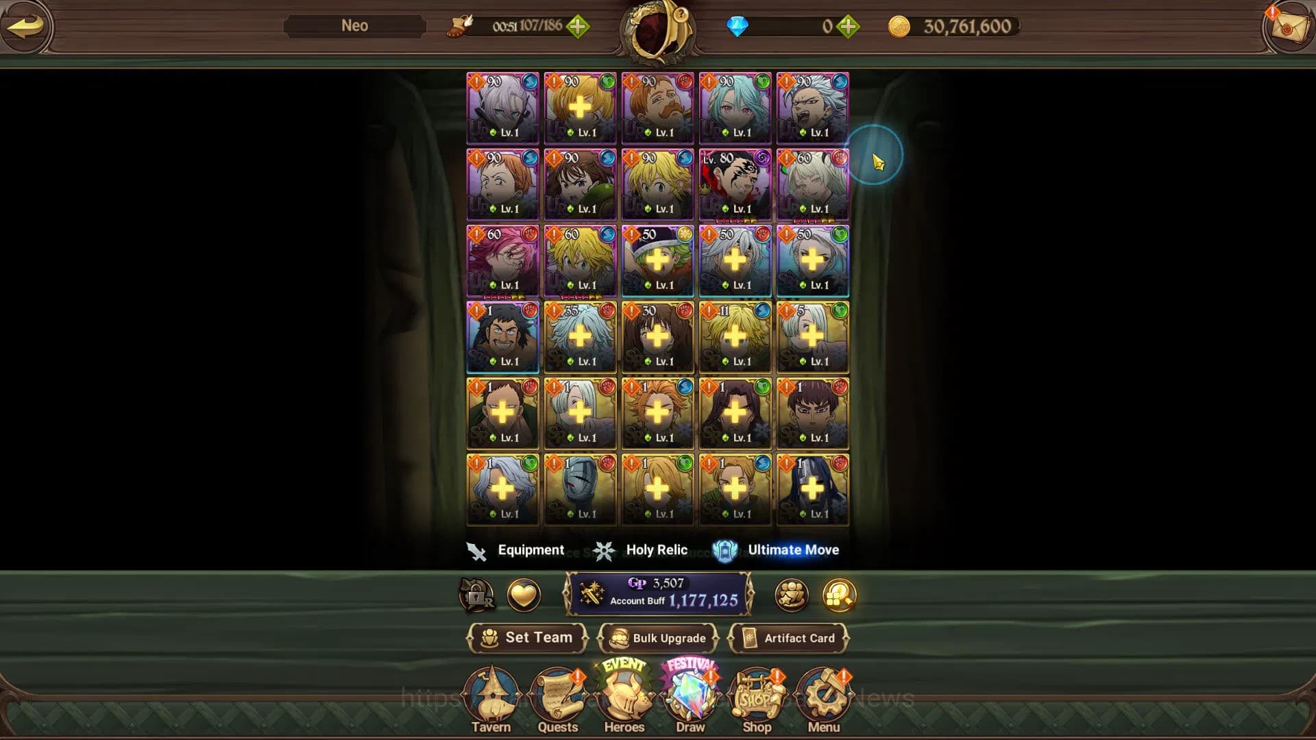 The Seven Deadly Sins: Grand Cross Accounts Global|1,1M CC|Starter Ch4|4 UR| Oppressor Demon K image 5